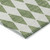 3' X 5' Green And Ivory Geometric Washable Indoor Outdoor Area Rug