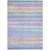 3' X 5' Lavender Sky Blue And Beige Striped Washable Indoor Outdoor Area Rug
