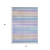3' X 5' Lavender Sky Blue And Beige Striped Washable Indoor Outdoor Area Rug