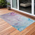 3' X 5' Purple Abstract Washable Non Skid Indoor Outdoor Area Rug Transitional Style - Purple Color