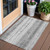3' X 5' Gray And Ivory Striped Washable Indoor Outdoor Area Rug - 606114985358