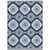 3' X 5' Navy Blue And Ivory Medallion Washable Indoor Outdoor Area Rug Transitional Style - Navy Blue, Ivory Color