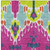3' X 5' Pink Lime Green And Orange Ikat Washable Indoor Outdoor Area Rug