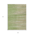 5' X 8' Green Beige And Ivory Striped Washable Indoor Outdoor Area Rug