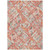 5' X 8' Coral And Orange Geometric Washable Indoor Outdoor Area Rug