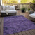 5' X 8' Eggplant Purple And Plum Floral Washable Indoor Outdoor Area Rug