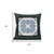 18" White Dark Blue and Light Blue Damask Indoor Outdoor Throw Pillow