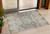 3' X 5' Linen Black And Brown Floral Washable Indoor Outdoor Area Rug