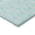 5' X 8' Aqua And Beige Ogee Washable Indoor Outdoor Area Rug