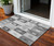 3' X 5' Gray And Charcoal Geometric Washable Indoor Outdoor Area Rug Transitional Style - Gray, Charcoal Color