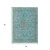 3' X 5' Aqua And Teal Blue Medallion Washable Indoor Outdoor Area Rug - Aqua, Teal Blue