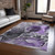 5' X 8' Gray and Purple Abstract Washable Non Skid Indoor Outdoor Area Rug - Gray, Purple