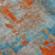 5' X 8' Navy Blue Orange And Ivory Abstract Washable Indoor Outdoor Area Rug