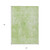 5' X 8' Green And Ivory Abstract Washable Indoor Outdoor Area Rug Transitional Style - Green, Ivory Color