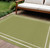 8' X 10' Green And Ivory Indoor Outdoor Area Rug