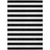 5' X 8' Black and White Striped Washable Non Skid Indoor Outdoor Area Rug