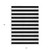 5' X 8' Black and White Striped Washable Non Skid Indoor Outdoor Area Rug
