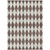 5' X 8' Brown Geometric Washable Indoor Outdoor Area Rug
