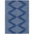 3' X 5' Navy Blue And Ivory Geometric Washable Indoor Outdoor Area Rug Transitional Style - Navy Blue, Ivory Color