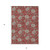 3' X 5' Red Taupe And Beige Floral Washable Indoor Outdoor Area Rug