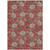 3' X 5' Red Taupe And Beige Floral Washable Indoor Outdoor Area Rug