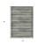5' X 8' Pewter And Charcoal Striped Washable Indoor Outdoor Area Rug