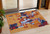 3' X 5' Copper Gray And Burgundy Abstract Washable Indoor Outdoor Area Rug