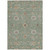 3' X 5' Artichoke Green Ivory And Coral Floral Washable Indoor Outdoor Area Rug