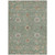 3' X 5' Artichoke Green Ivory And Coral Floral Washable Indoor Outdoor Area Rug