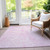 3' X 5' Pink And Ivory Geometric Washable Indoor Outdoor Area Rug - Pink, Ivory