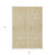 3' X 5' Gold And Beige Damask Washable Indoor Outdoor Area Rug