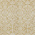 3' X 5' Gold And Beige Damask Washable Indoor Outdoor Area Rug