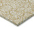 3' X 5' Gold And Beige Damask Washable Indoor Outdoor Area Rug