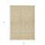 3' X 5' Gold And Beige Damask Washable Indoor Outdoor Area Rug
