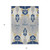 5' X 8' Navy Blue Ivory And Gray Ikat Washable Indoor Outdoor Area Rug