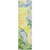 8' Runner Yellow Abstract Washable Non Skid Indoor Outdoor Runner Rug