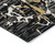 3' X 5' Black Ivory And Brown Striped Washable Indoor Outdoor Area Rug - Black, Ivory, Brown