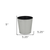 5" Silver Recycled Plastic Indoor Outdoor Round Pot Planter