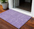 3' X 5' Plum And Lavender Floral Washable Indoor Outdoor Area Rug