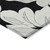 5' X 8' Black Gray And Silver Floral Washable Indoor Outdoor Area Rug