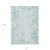 5' X 8' Teal Blue And Ivory Abstract Washable Indoor Outdoor Area Rug