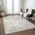 3' X 5' Ivory And Beige Abstract Washable Indoor Outdoor Area Rug Transitional Style - Ivory, Beige Color