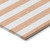 3' X 5' Salmon Striped Washable Non Skid Indoor Outdoor Area Rug