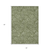 5' X 8' Olive Green And Light Green Floral Washable Indoor Outdoor Area Rug