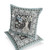 Set of Two 16" X 16" Black and Blue Peacock Blown Seam Floral Indoor Outdoor Throw Pillow - 606114836902