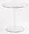 20" Clear Heavy Duty Plastic Indoor Outdoor Round Pedestal End Table