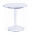 20" Clear Heavy Duty Plastic Indoor Outdoor Round Pedestal End Table