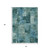 5' X 8' Teal Blue And Pale Aqua Abstract Washable Indoor Outdoor Area Rug