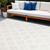 7' X 10' Ivory And White Indoor Outdoor Area Rug - Ivory, White