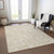 3' X 5' Beige Tan And Ivory Floral Washable Indoor Outdoor Area Rug - Beige, Tan, Ivory
